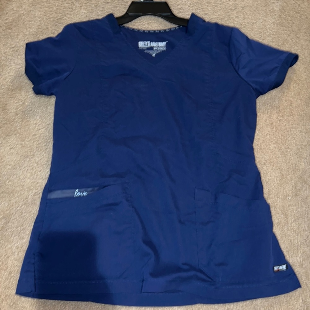 Navy blue scrub top